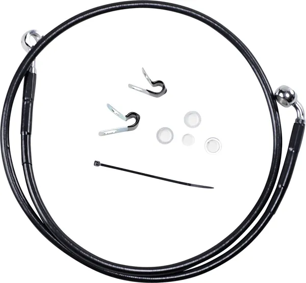 Kit de durites de frein en vinyle noir rallongées DRAG SPECIALTIES - vue 2