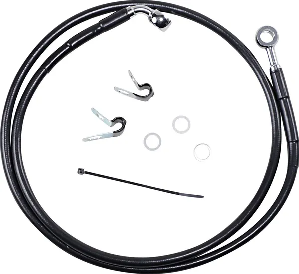 Kit de durites de frein en vinyle noir rallongées DRAG SPECIALTIES - vue 2