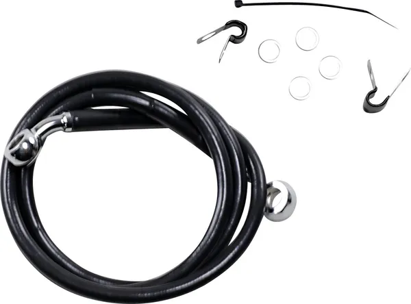 Kit de durites de frein en vinyle noir rallongées DRAG SPECIALTIES - vue 2