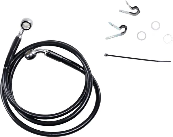 Kit de durites de frein en vinyle noir rallongées DRAG SPECIALTIES - vue 2
