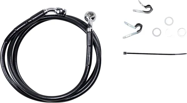 Kit de durites de frein en vinyle noir rallongées DRAG SPECIALTIES - vue 2