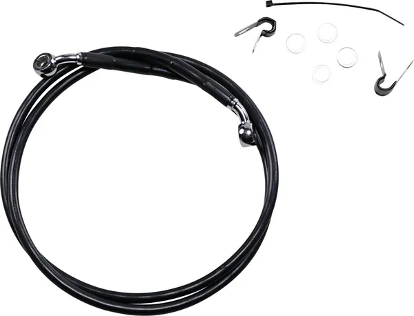 Kit de durites de frein en vinyle noir rallongées DRAG SPECIALTIES - vue 2