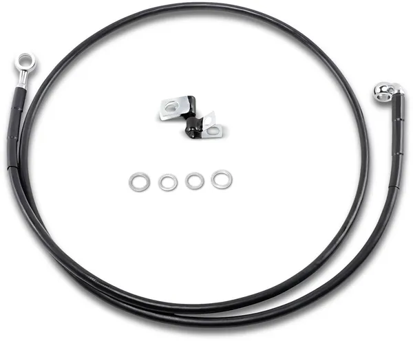 Kit de durites de frein en vinyle noir rallongées DRAG SPECIALTIES - vue 2