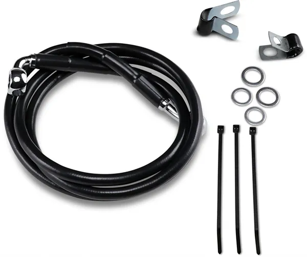 Kit de durites de frein en vinyle noir rallongées DRAG SPECIALTIES - vue 2