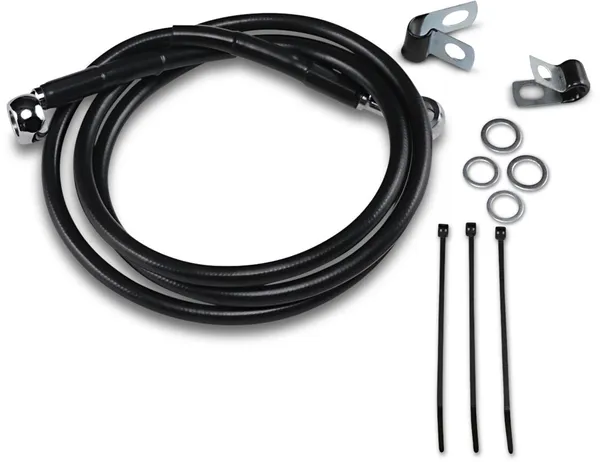 Kit de durites de frein en vinyle noir rallongées DRAG SPECIALTIES - vue 2