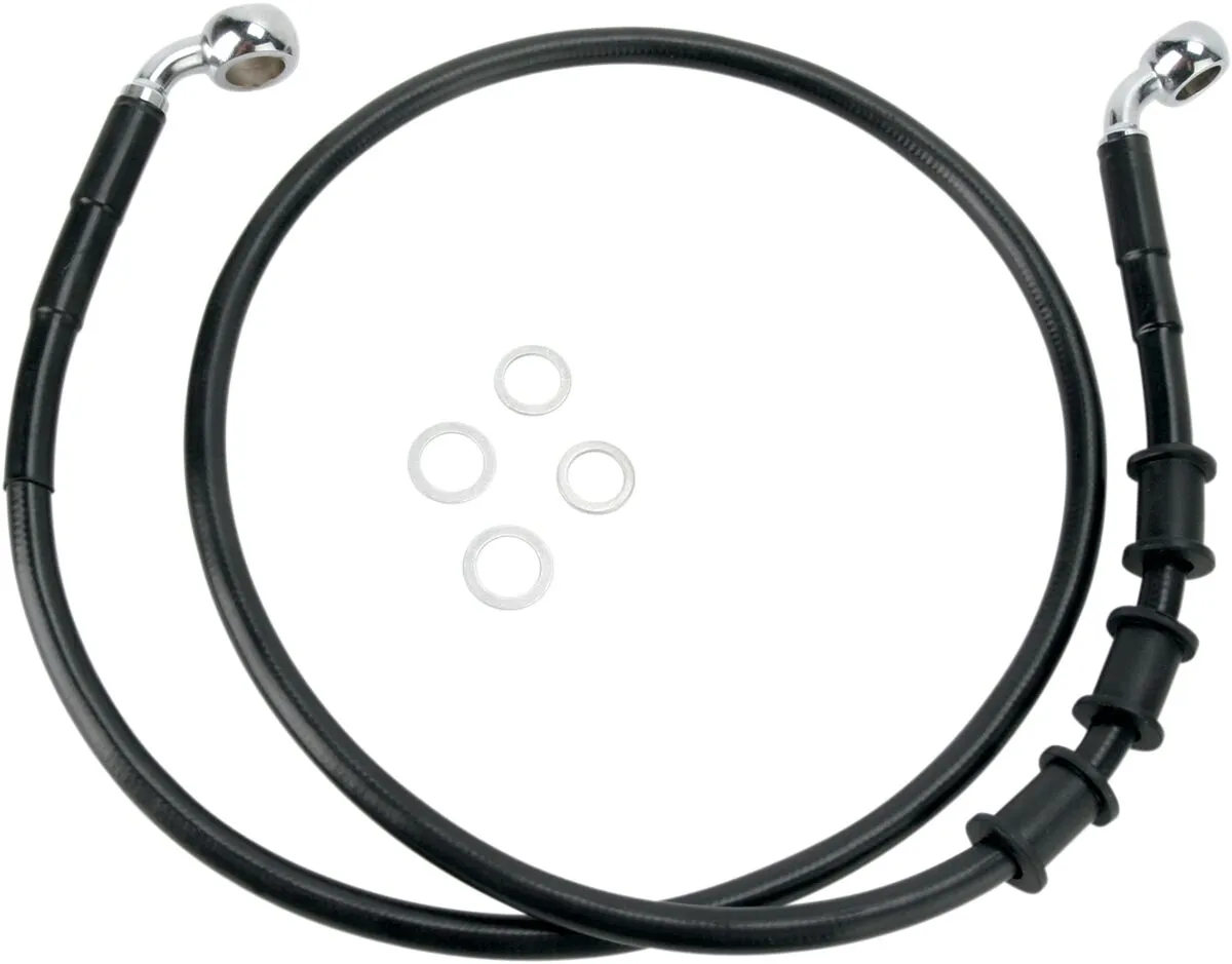 Kit de durites de frein en vinyle noir rallongées DRAG SPECIALTIES