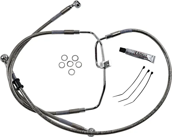 Kit de durites de frein en acier inoxydable rallongées DRAG SPECIALTIES - vue 2