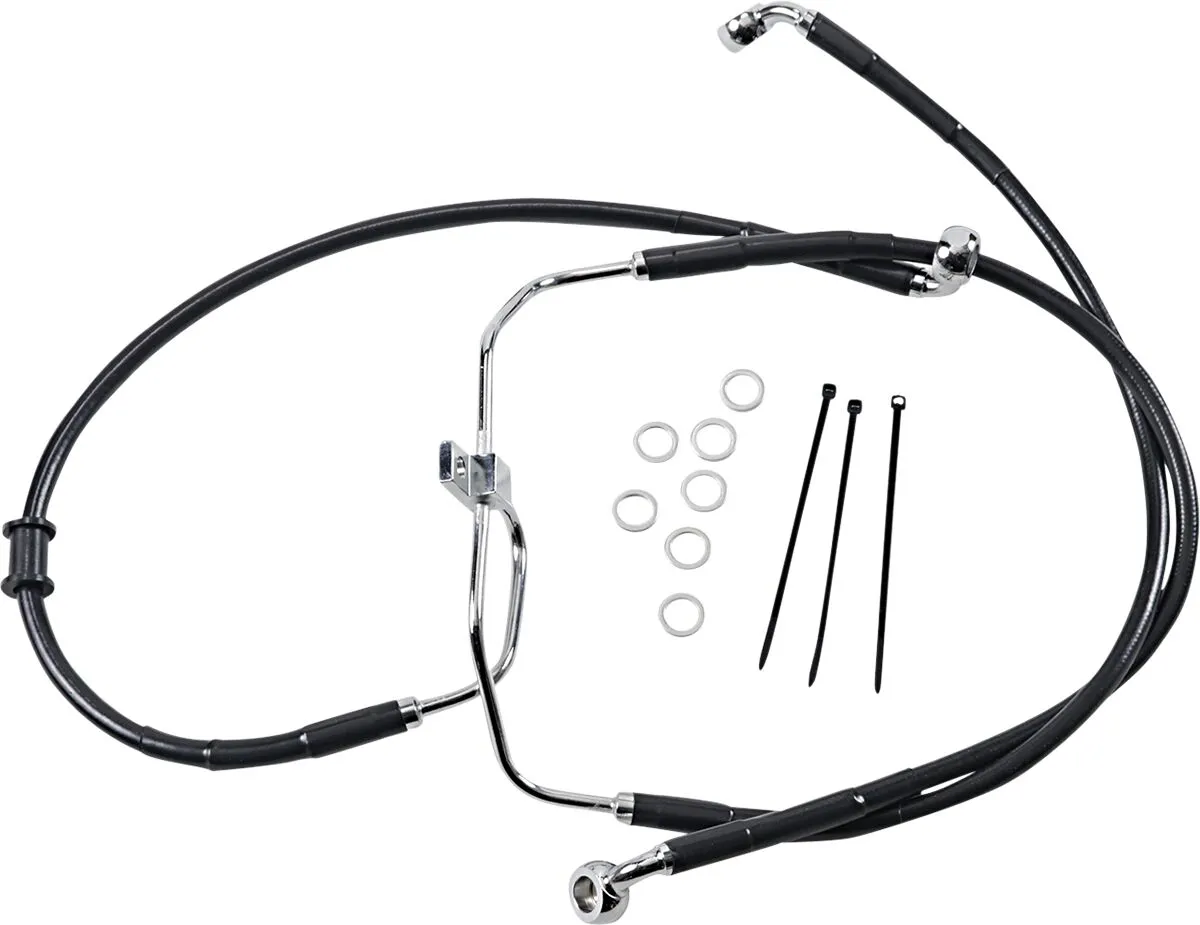 Kit de durites de frein en vinyle noir rallongées DRAG SPECIALTIES