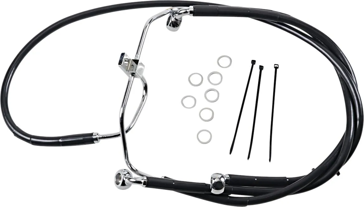 Kit de durites de frein en vinyle noir rallongées DRAG SPECIALTIES