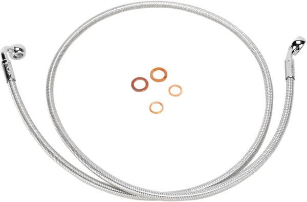 Durite de frein avant simple disque tressée E-Z Align MAGNUM SHIELDING