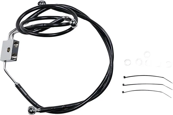 Kit de durites de frein en vinyle noir rallongées DRAG SPECIALTIES - vue 2