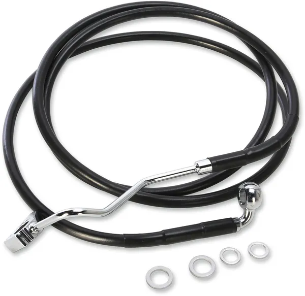 Kit de durites de frein en vinyle noir rallongées DRAG SPECIALTIES - vue 2