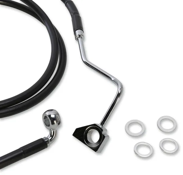 Kit de durites de frein en vinyle noir rallongées DRAG SPECIALTIES - vue 2