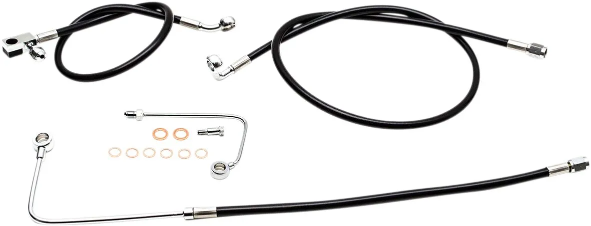 Kit de Durite de Frein Tressée Noire LA CHOPPERS