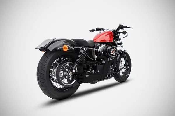 Ligne d'échappement intégrale 2-en-1 conique Zard pour Harley-Davidson Sportster - vue 2