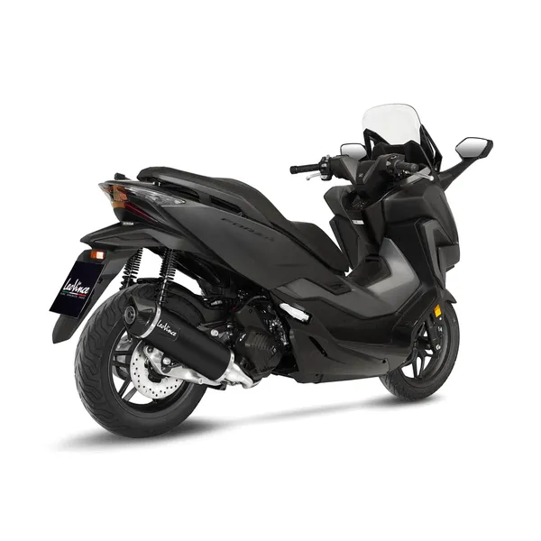 Silencieux Leovince SBK nero inox pour Honda 125 Forza 2021+ Euro 5 avec coupelle carbone et catalyseur homologué CE - Ref 14076K - vue 5