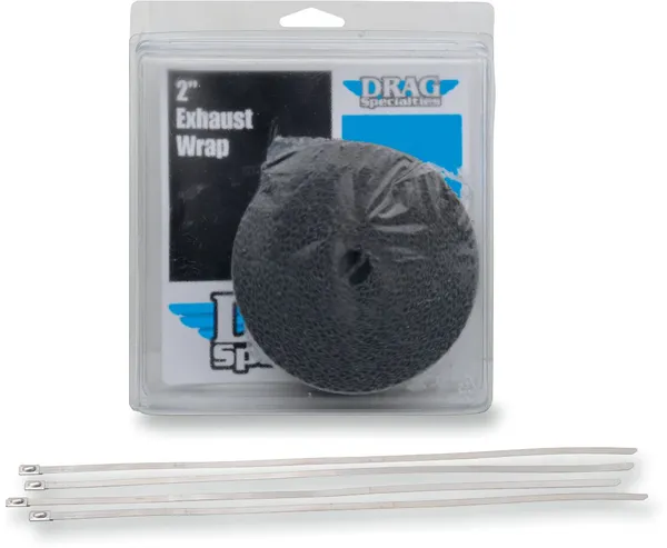 Kit de gaine d'échappement DRAG SPECIALTIES 2x25' noir avec serre-câbles - vue 3