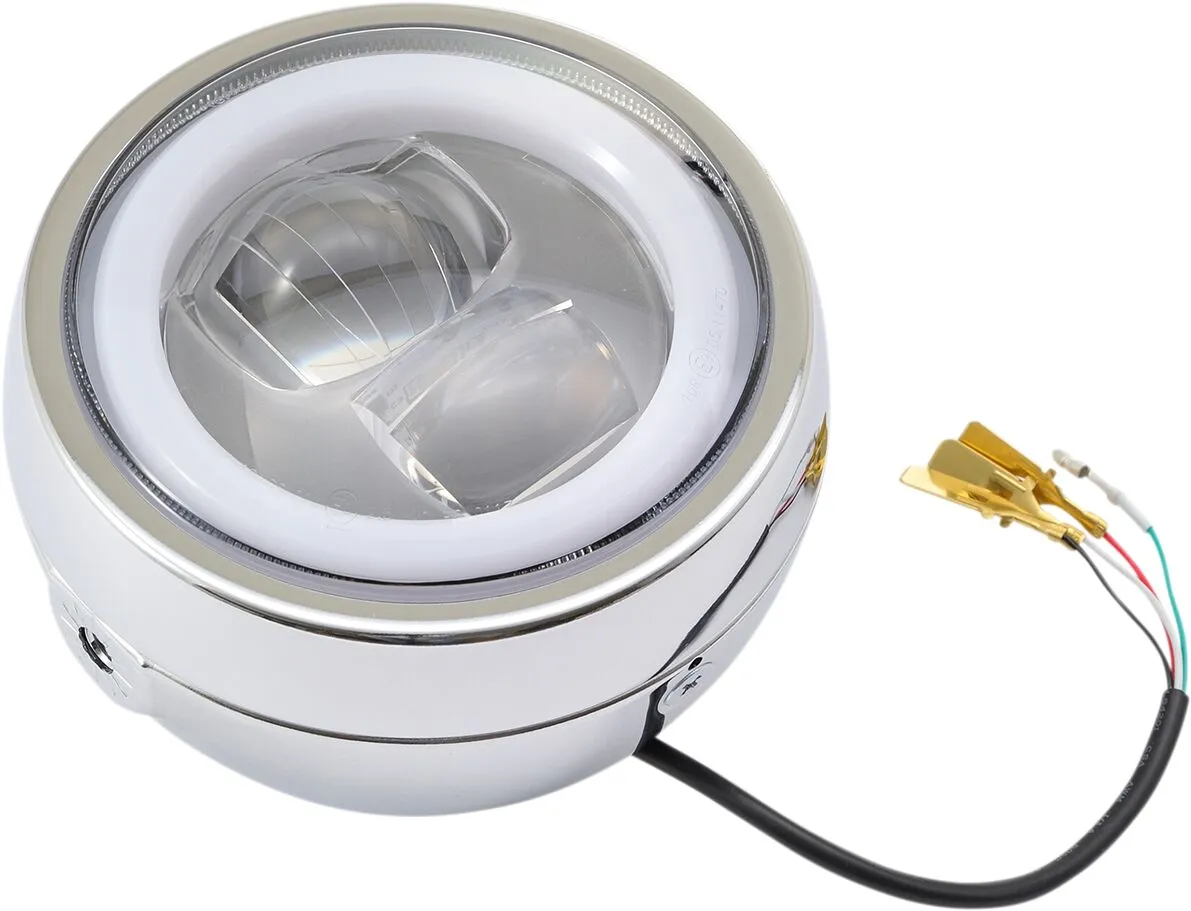 Phare LED Capsule 120 montage latéral chrome Daytona - vue 4