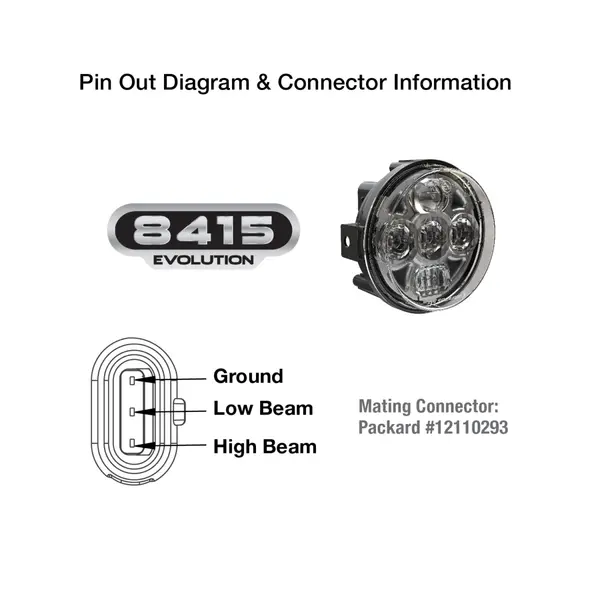 Phare J.W. Speaker Headlight 8415 Evo Xenoy Housing - vue 4