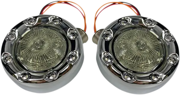 Feu additionnel Signal BLLT 1157 Chrome/Rouge CUSTOM DYNAMICS - vue 2