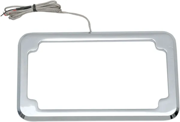 Cadre de plaque d'immatriculation Beveled avec éclairage CYCLE VISIONS