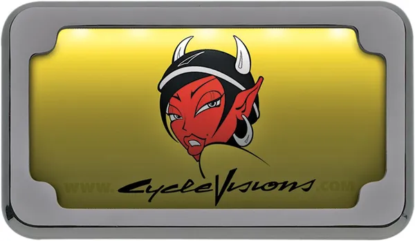 Cadre de plaque d'immatriculation Beveled avec éclairage CYCLE VISIONS - vue 2