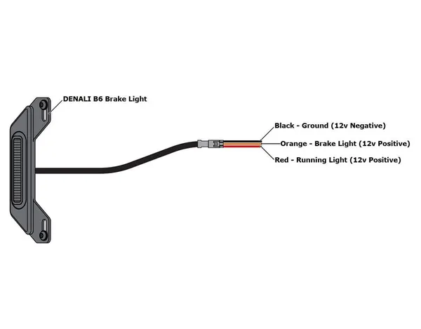 Assemblage feu stop LED Denali avec support de plaque d'immatriculation B6 - vue 2