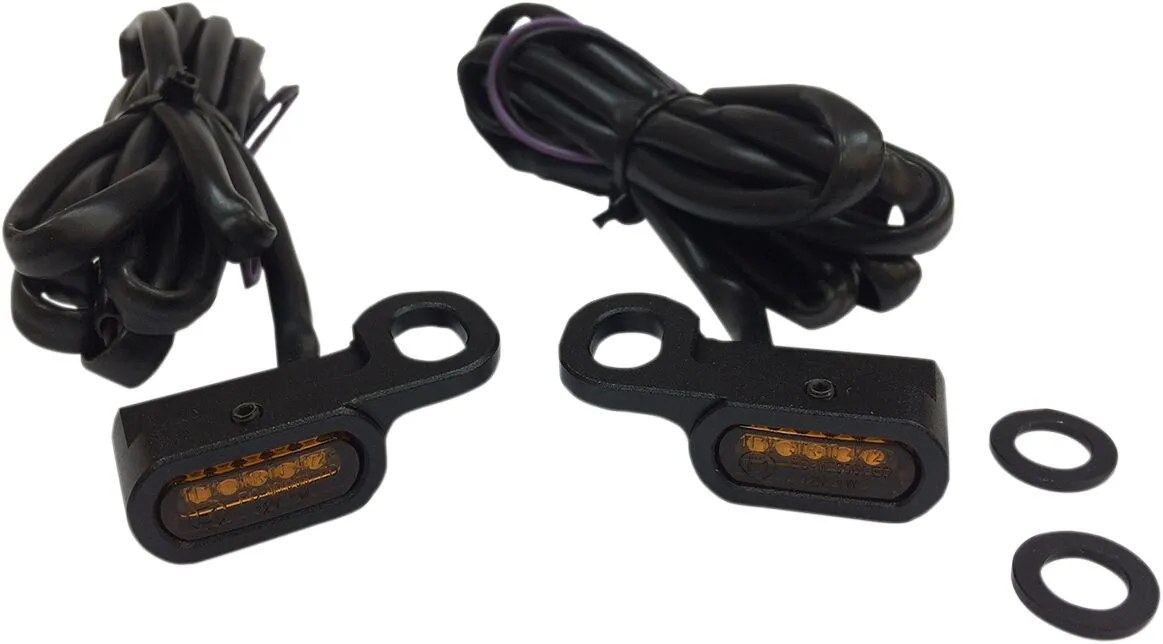 Feux additionnels DRAG SPECIALTIES Lights transition noir ambre hydraulique