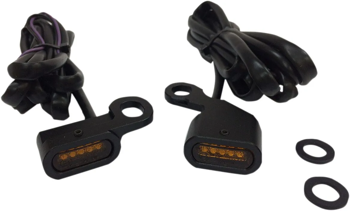 Feux additionnels transitoires DRAG SPECIALTIES noir ambre 96
