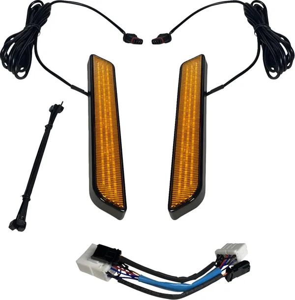 Feu avant LED fourche CUSTOM DYNAMICS noir