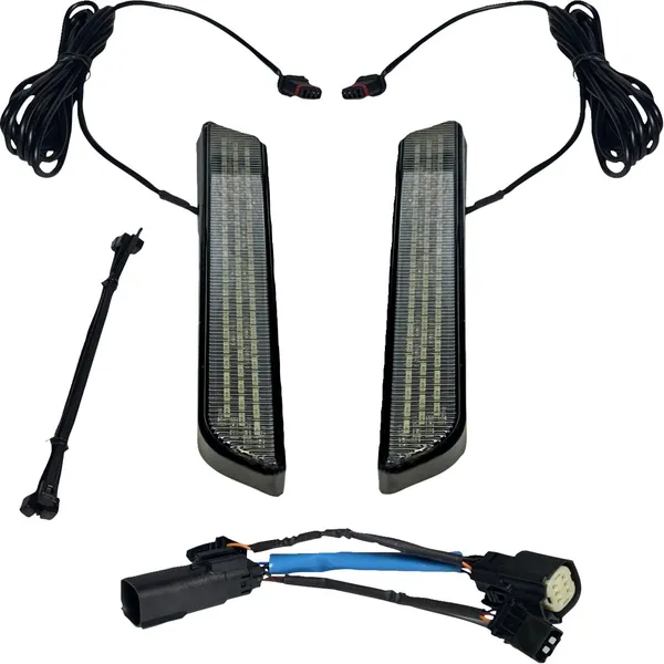 Lumière LED de fourche SMK BLK CUSTOM DYNAMICS