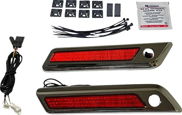 Feu additionnel Light Sbag Hnge rouge/chromé CUSTOM DYNAMICS - vue 2