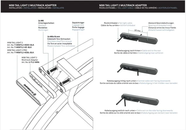 Adaptateur Multi-rack M99 Tail Light 2 Supernova - vue 3
