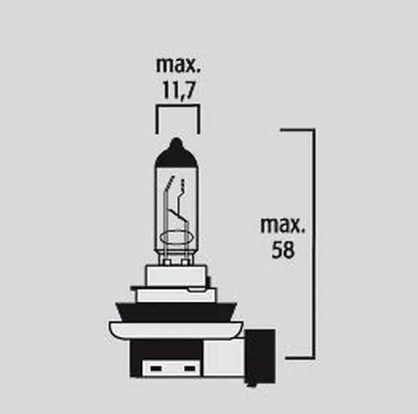 Ampoule halogène H11 12V 55W culot PGJ19-2 blanc Flosser - vue 4