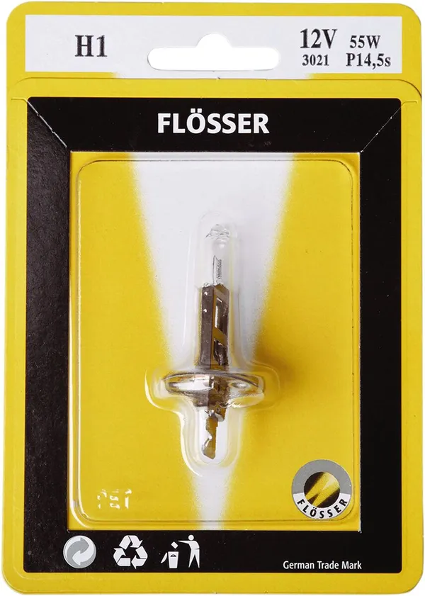 Ampoule halogène H1 12V 55W culot P14,5S blanc Flosser - vue 4