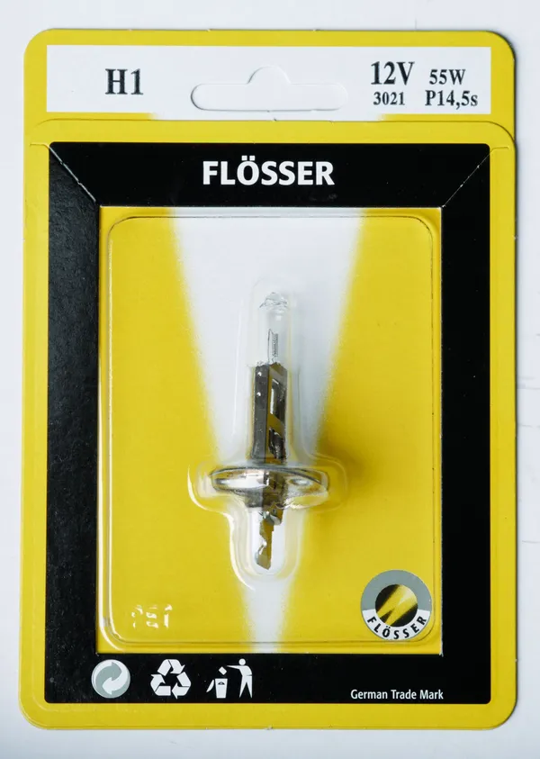 Ampoule halogène H1 12V 55W culot P14,5S blanc Flosser - vue 5