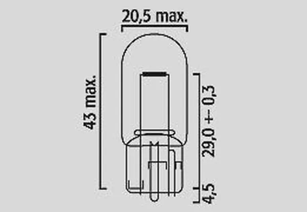 Ampoule W21W 12V 21W culot W3X16D Flosser - Boîte de 10 - vue 3