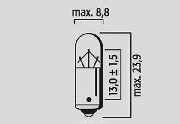 Ampoule 12V 2W culot BA9S norme 53 blanc Flosser (lot de 10) - vue 3