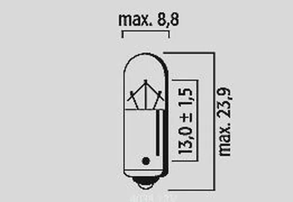 Ampoule standard 12V 5W culot BA9S T5W blanc Flosser (boîte de 10) - vue 3