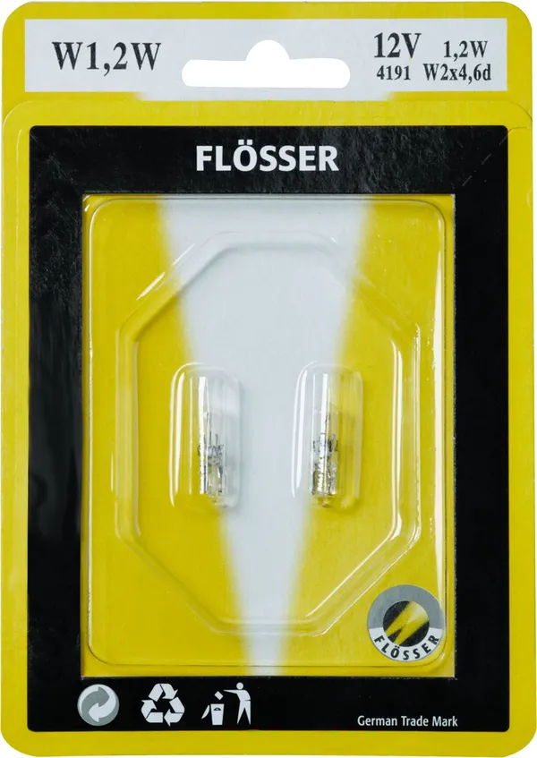 Ampoule témoin 12V 1,2W culot W2X4,6D T5 blanc Flosser - vue 2