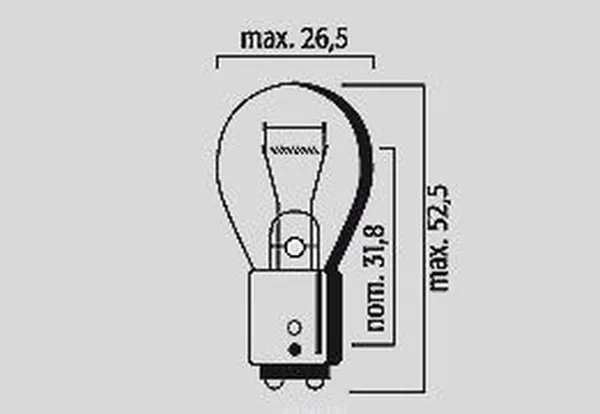 Ampoule 12V 21/5W BAY15d FLOSSER Ambre - vue 3