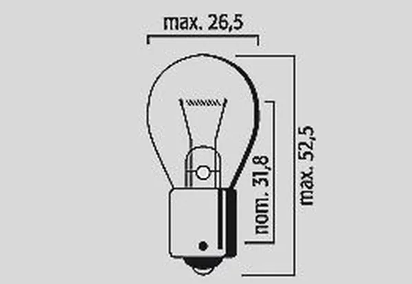 Ampoule 12V 21W BAU15s claire FLOSSER - vue 4