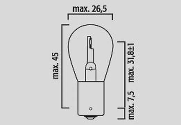 Ampoule FLOSSER 12V 25W BA15S - vue 3