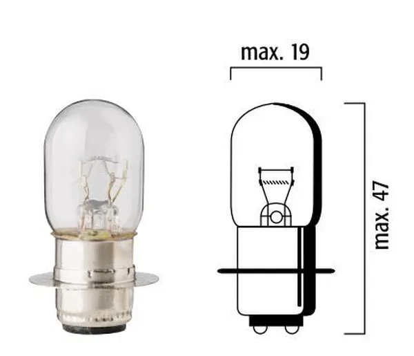 Ampoule standard 12V 25-25W culot P15D-25-1 blanc projecteur FLOSSER - vue 2