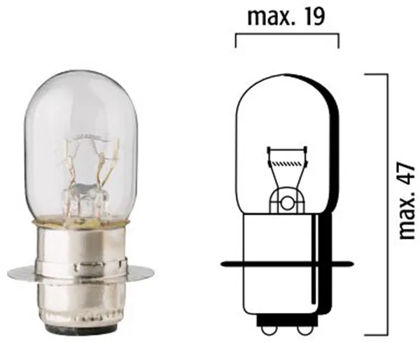 Ampoule standard 12V 25-25W culot P15D-25-1 blanc projecteur FLOSSER - vue 3