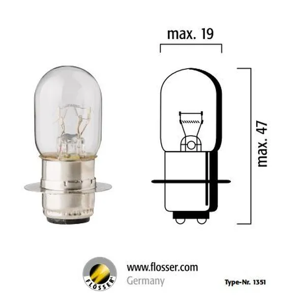 Ampoule phare avant 12V 35-35W culot P15D-25-1 blanc FLOSSER - vue 2