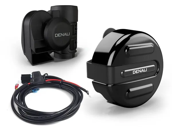 Klaxon pneumatique deux tonalités Denali SoundBomb pour V-Twin - vue 3