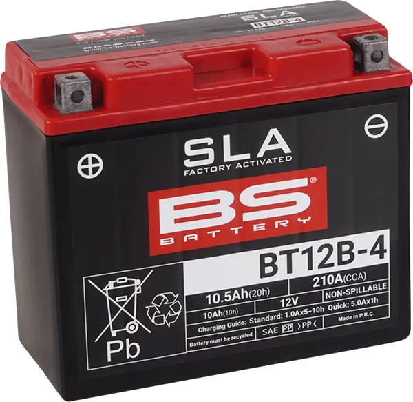 Batterie BS Battery BT12B-4 activée en usine - vue 2