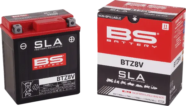Batterie BTZ8V MF BS BATTERY activée en usine - vue 3