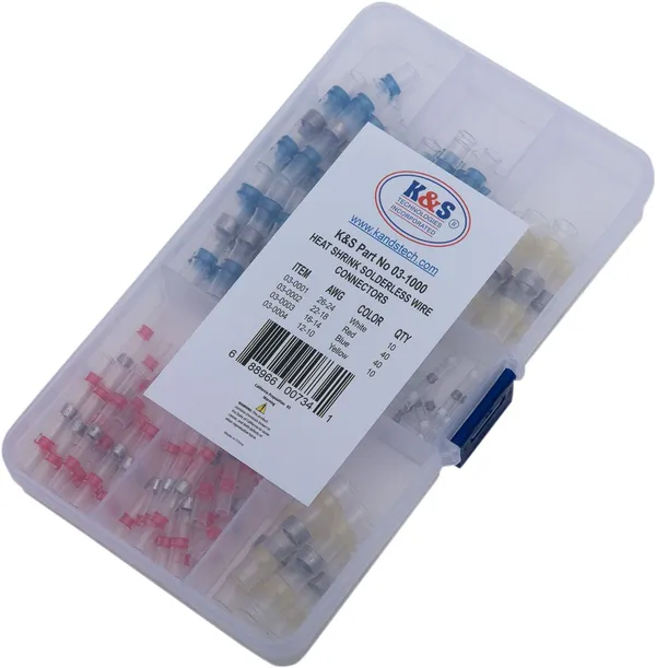 Kit de connecteurs de fils thermorétractables sans soudure K&S Technologies - vue 4